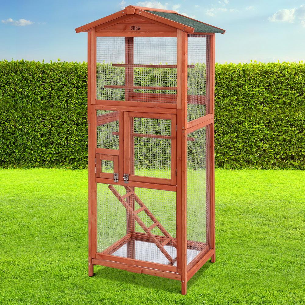 i.Pet Bird Cage Wooden Pet Cages Aviary Large Carrier Travel Canary