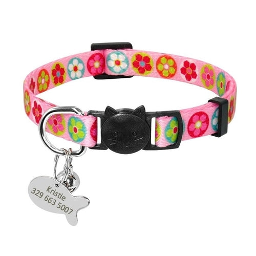 Personalized Safety Breakaway Cat Collar